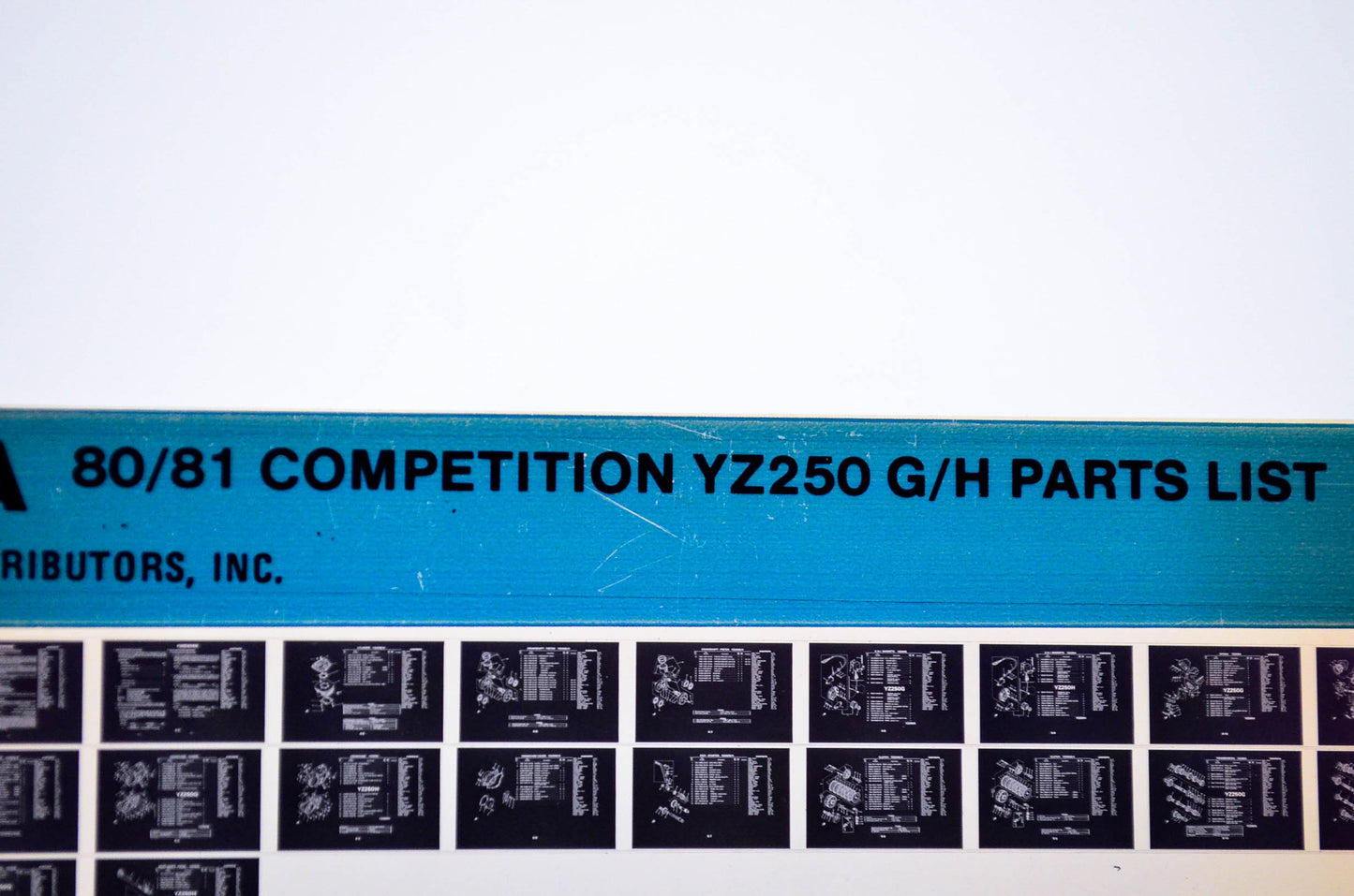 OEM Yamaha YZ250 G/H 1983/May 23 '80 - '81 Competition Parts List Microfiche