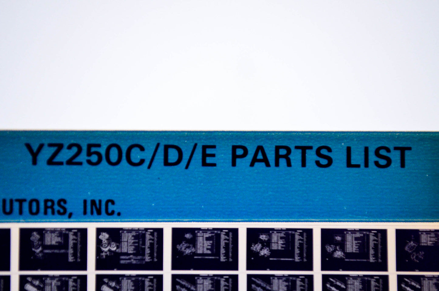 OEM Yamaha YZ250C/D/E 1982/July 21 '76 - '78 Competition Parts List Microfiche