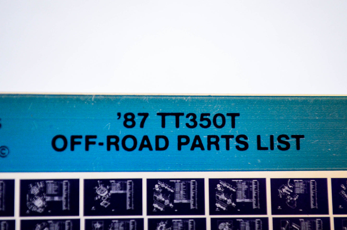 OEM Yamaha TT350T 1987/January 13 '87 Off Road Parts List Microfiche