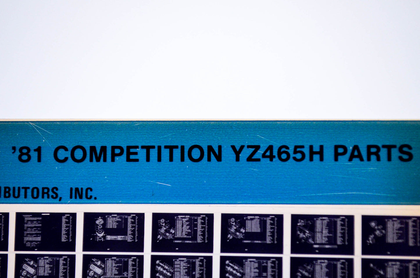 OEM Yamaha YZ465H 1984/January 23 '81 Competition Parts List Microfiche