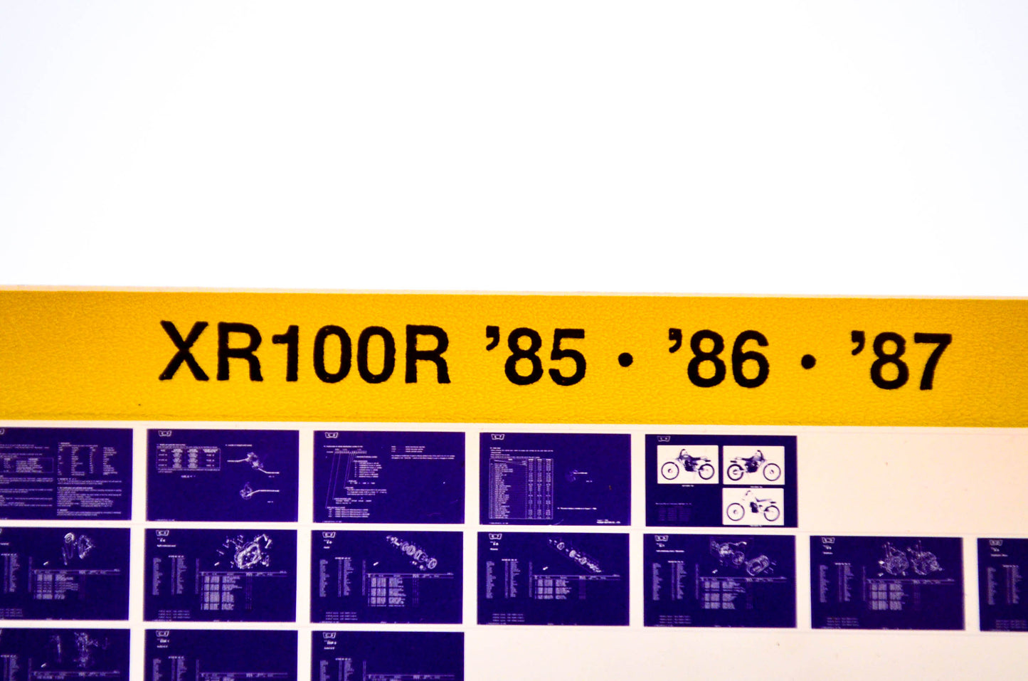 OEM Honda XR100R 1986/August '85 - '87 Parts Catalog Microfiche