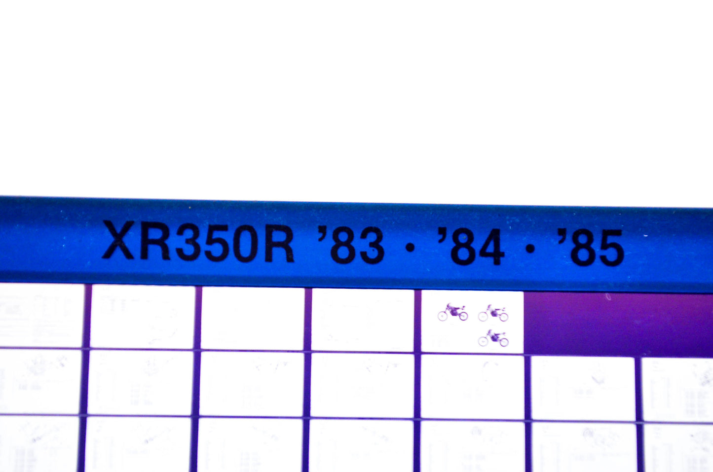 OEM Honda XR350R 1985/October '83 - '85 Parts Catalog Microfiche