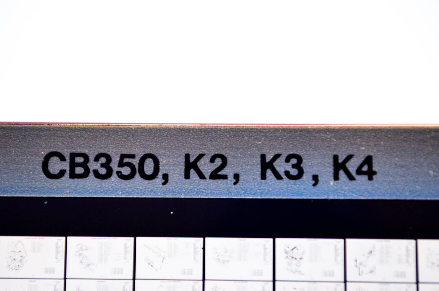 OEM Honda CB350, K2, K3, K4 1978/July '78 Parts Catalog Microfiche