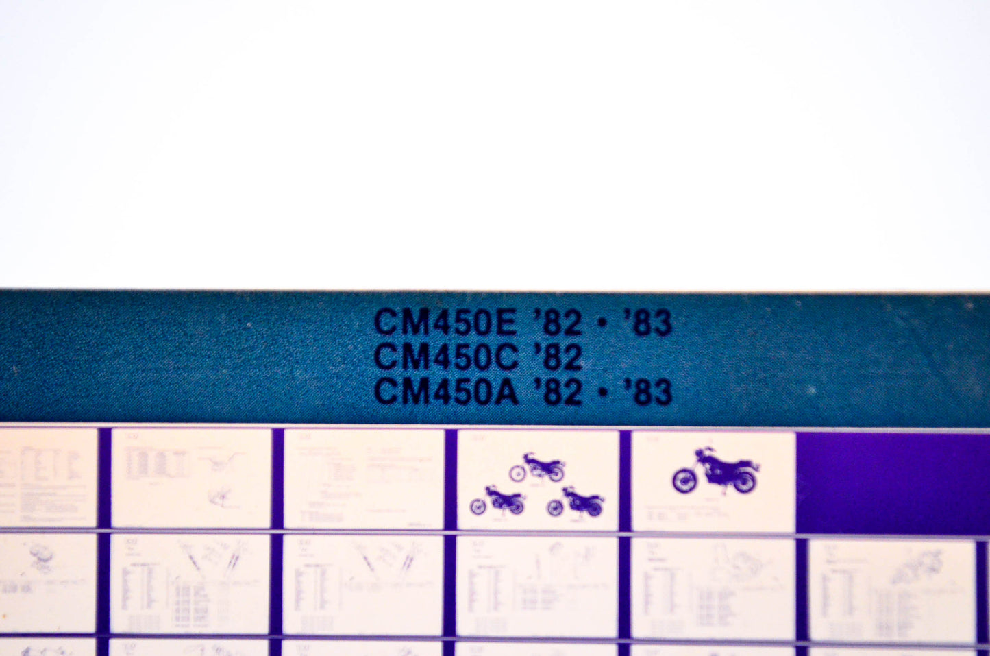 OEM Honda CM450E, CM450C, CM450A 1985/July '82 - '83 Parts Catalog Microfiche