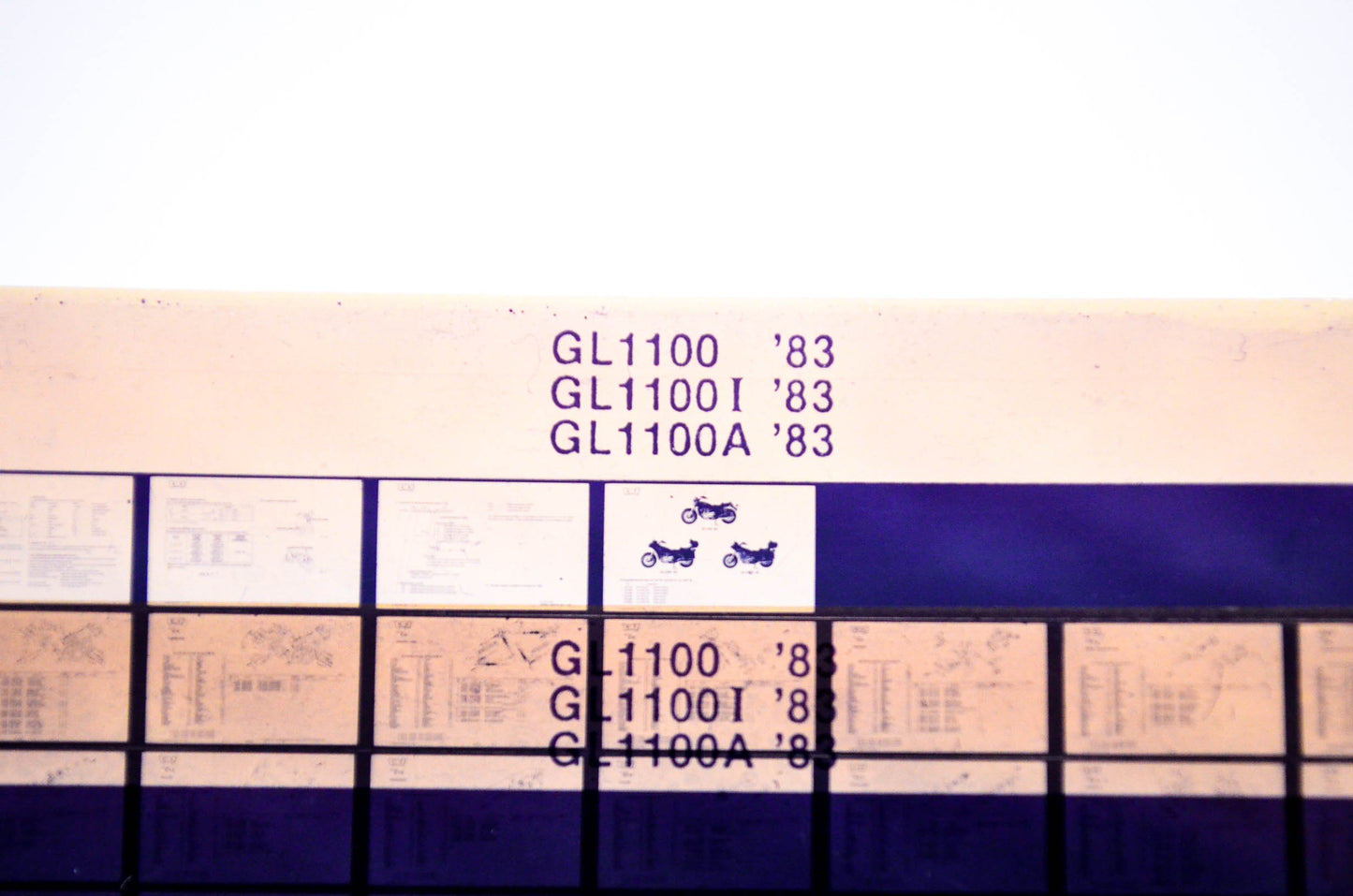 OEM Honda GL1100, GL1100I, GL1100A 1984/February '83 Parts Catalog Microfiche
