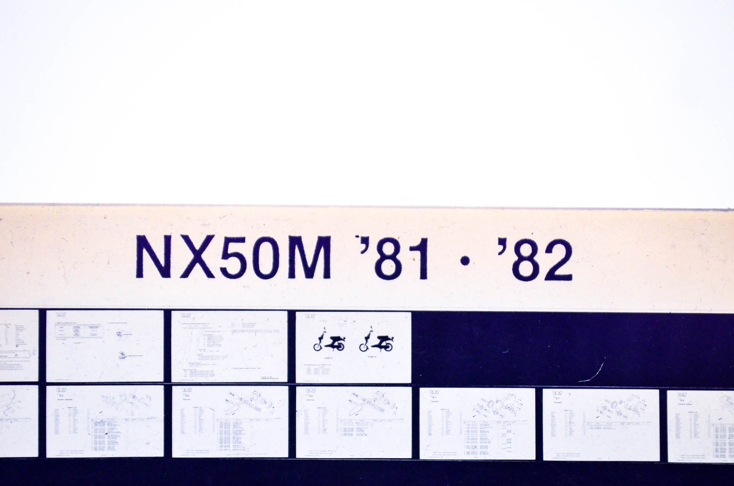 OEM Honda NX50M 1984/August '81 - '82 Parts Catalog Microfiche