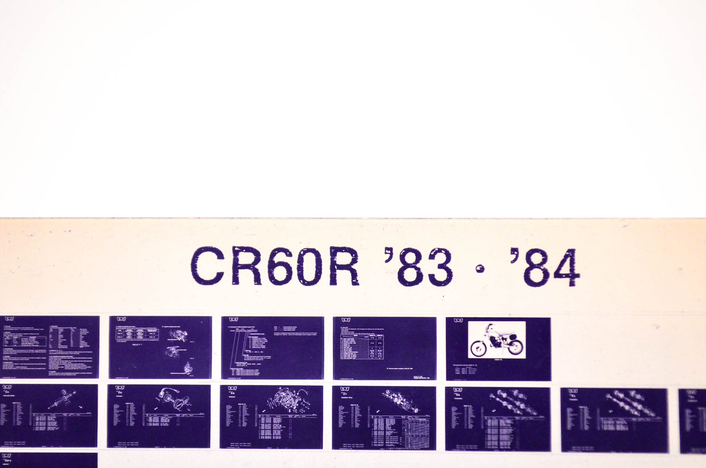 OEM Honda CR60R 1986/May '83 - '84 Parts Catalog Microfiche
