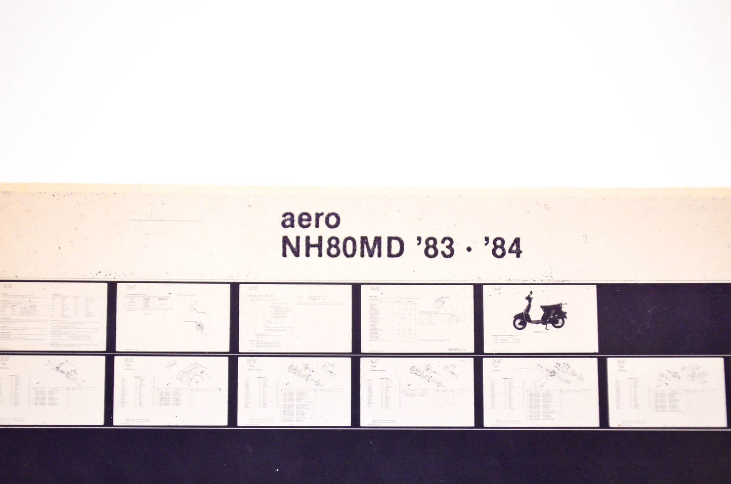 OEM Honda NH80MD 1985/December '83 - '84 Aero Parts Catalog Microfiche
