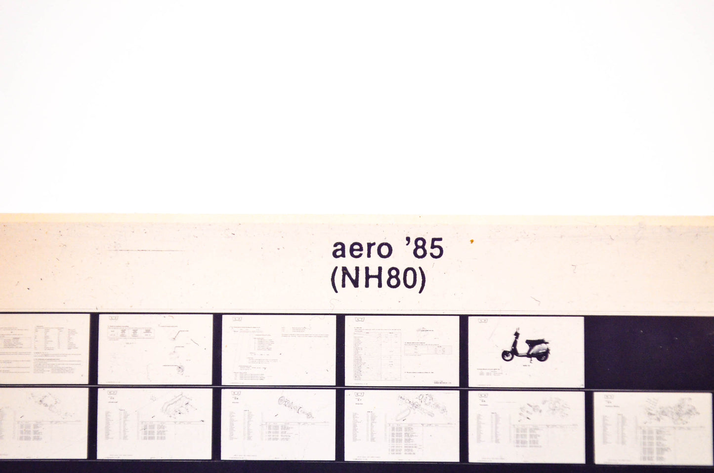 OEM Honda NH80 1985/March '85 Aero Parts Catalog Microfiche