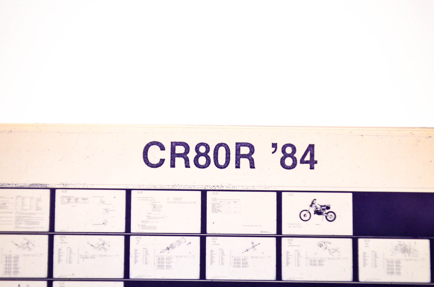OEM Honda CR80 R 1985/December '84 Parts Catalog Microfiche