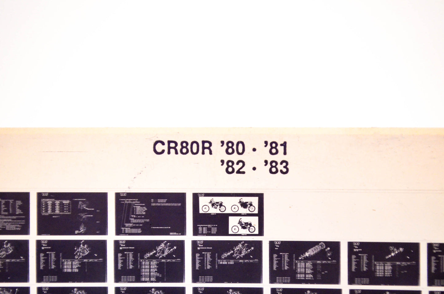 OEM Honda CR80 R 1987/January '80 - '83 Parts Catalog Microfiche