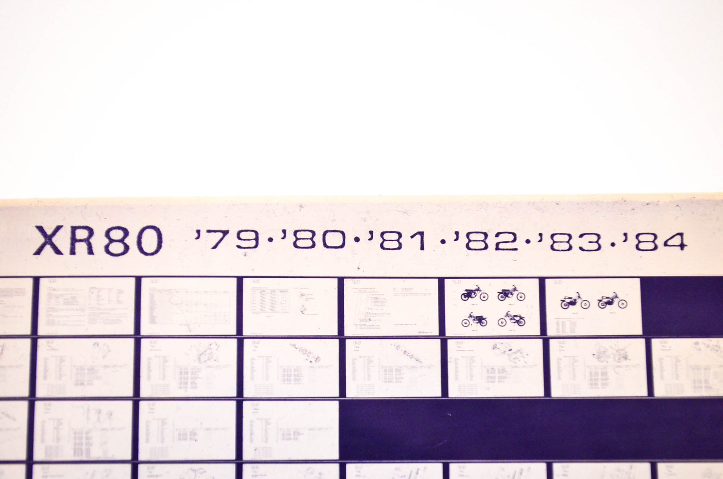 OEM Honda XR80 1984/January '79 - '84 Parts Catalog Microfiche