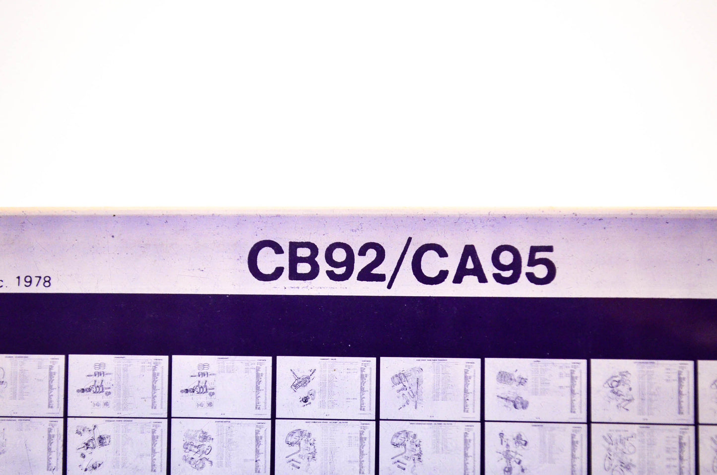 OEM Honda CB92/CA95 1977/April '77 Parts Catalog Microfiche