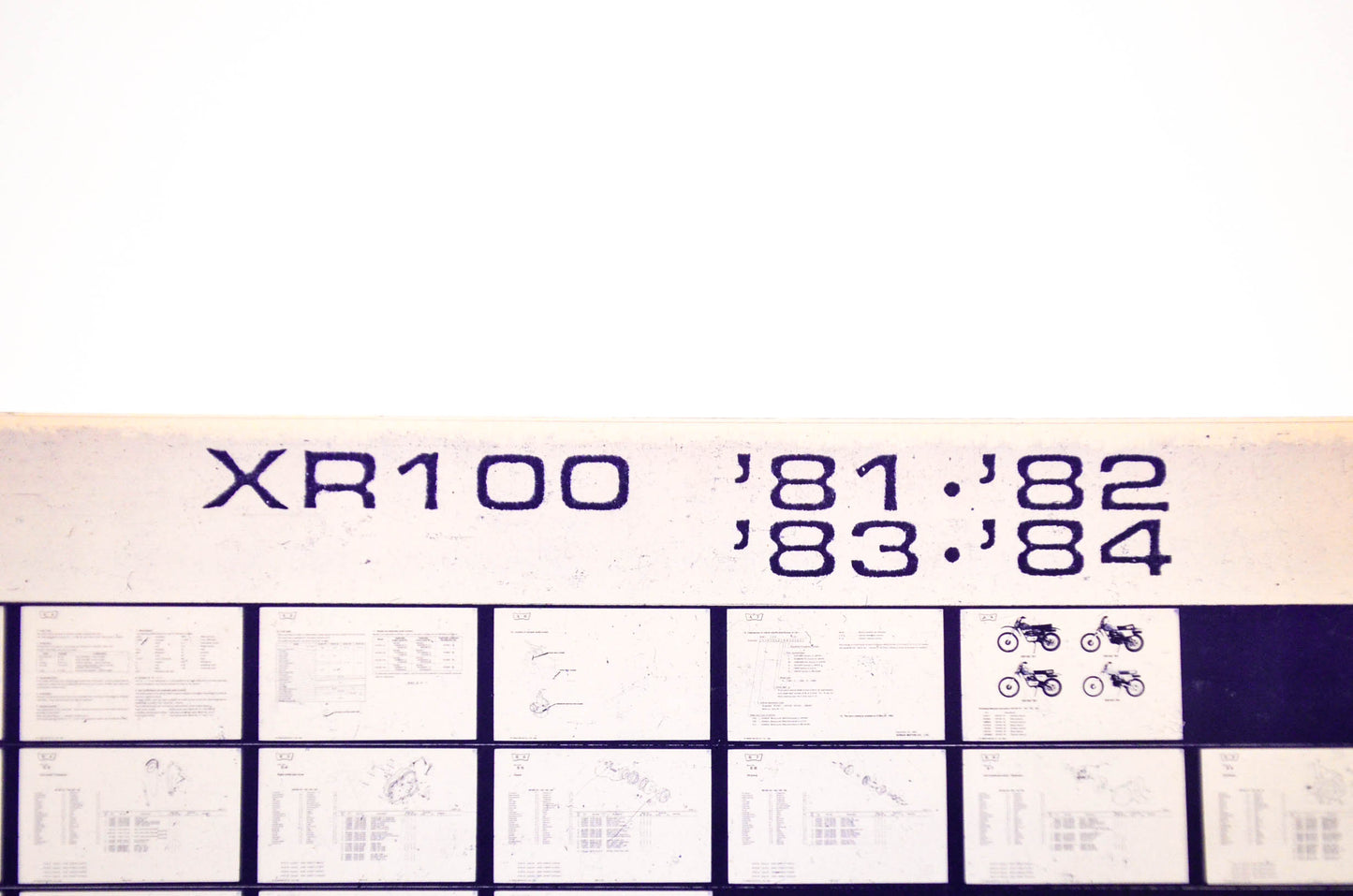 OEM Honda XR100 1983/December '81 - '84 Parts Catalog Microfiche
