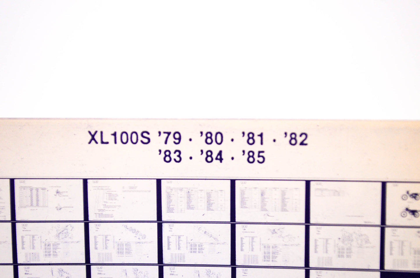 OEM Honda XL100S 1985/May '79 - '85 Parts Catalog Microfiche
