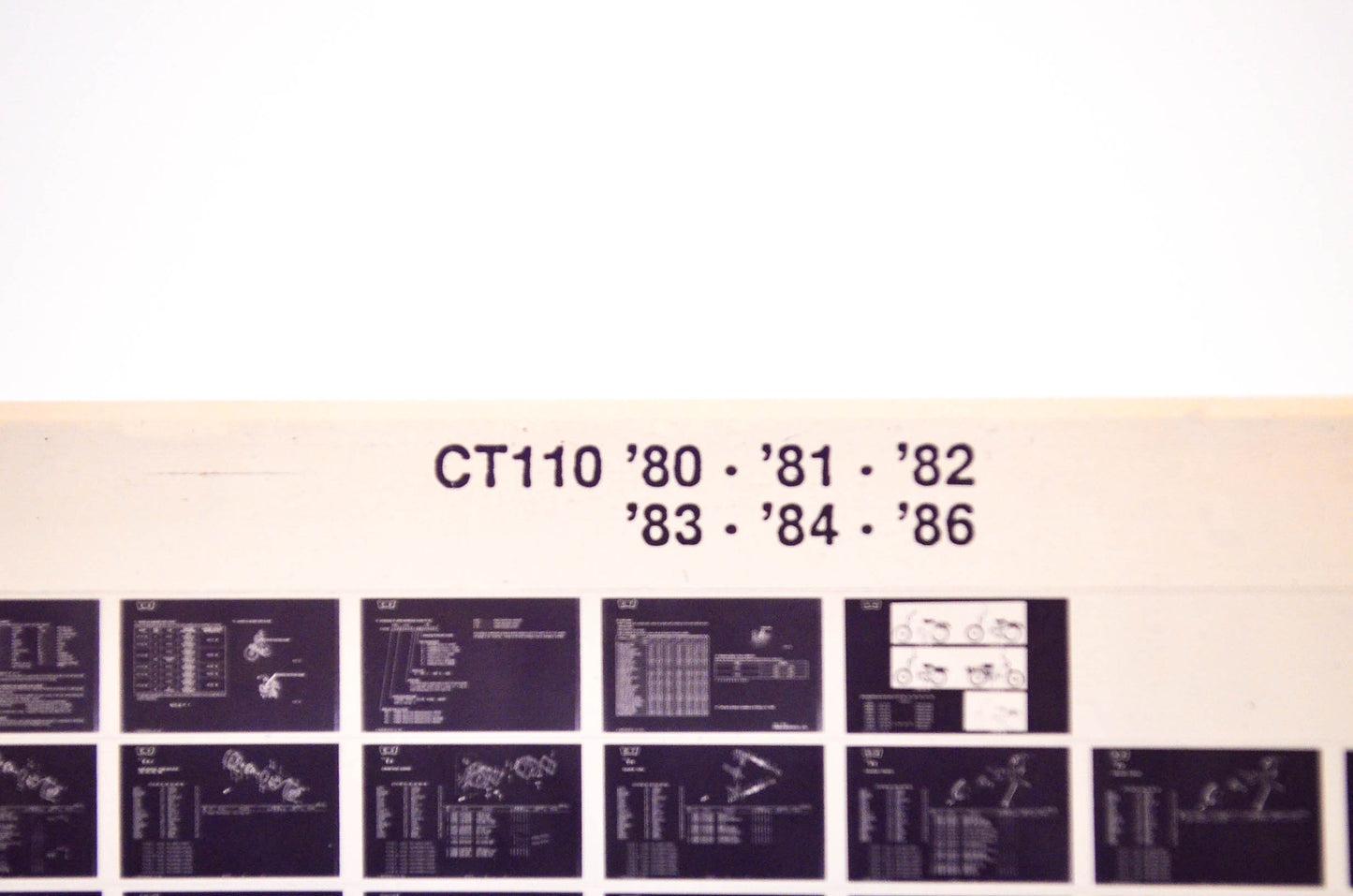 OEM Honda CT 110 1987/February '80 - '86 Parts Catalog Microfiche
