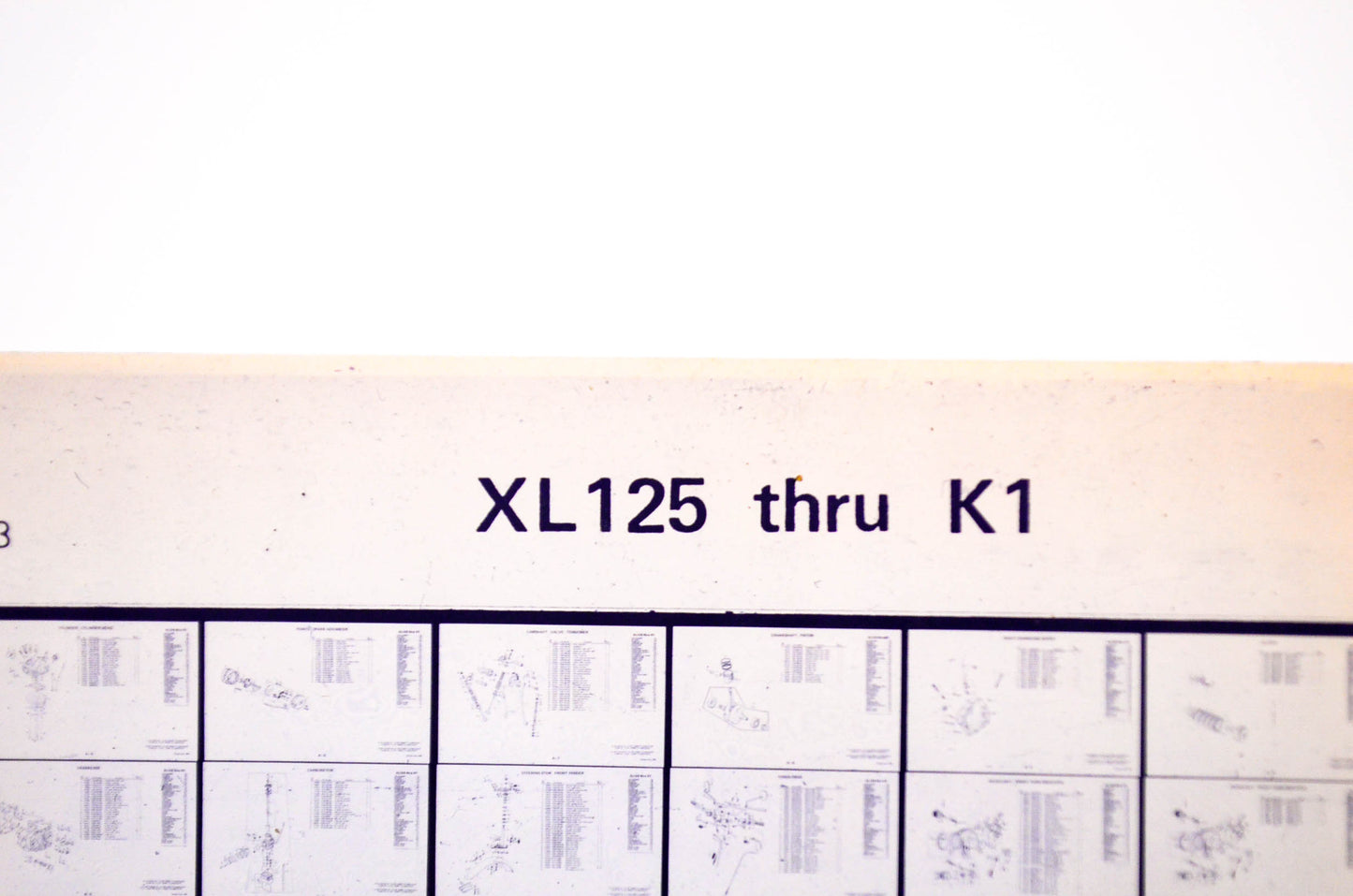 OEM Honda XL125 - K1 1983/July '83 Parts Catalog Microfiche