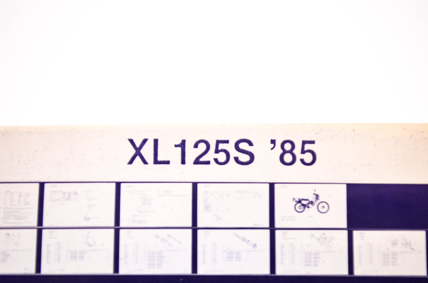 OEM Honda XL 125S 1985/April '85 Parts Catalog Microfiche