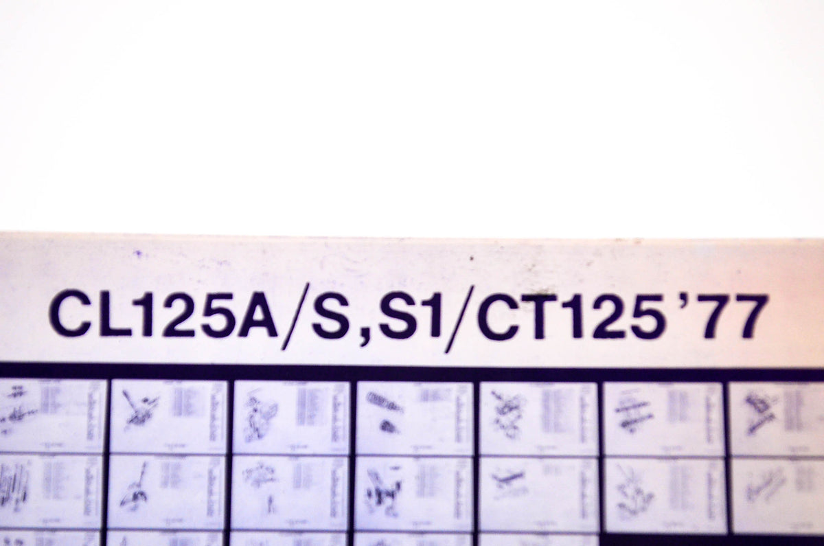 OEM Honda CL125A/S,S1/CT125 1978/June '77 Parts Catalog Microfiche