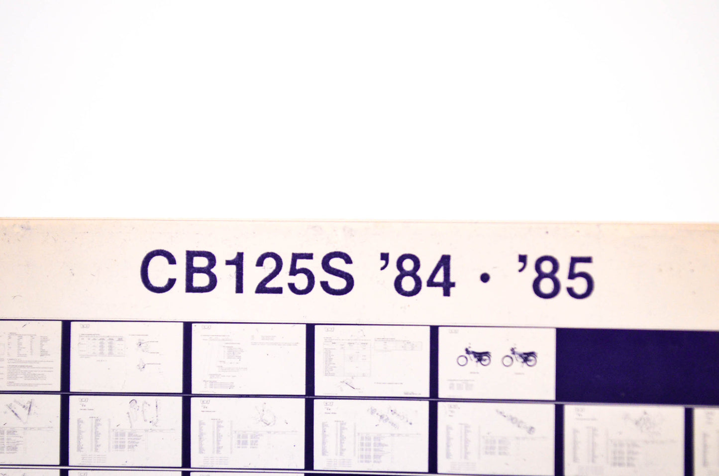 OEM Honda CB 125S 1985/April '84 - '85 Parts Catalog Microfiche