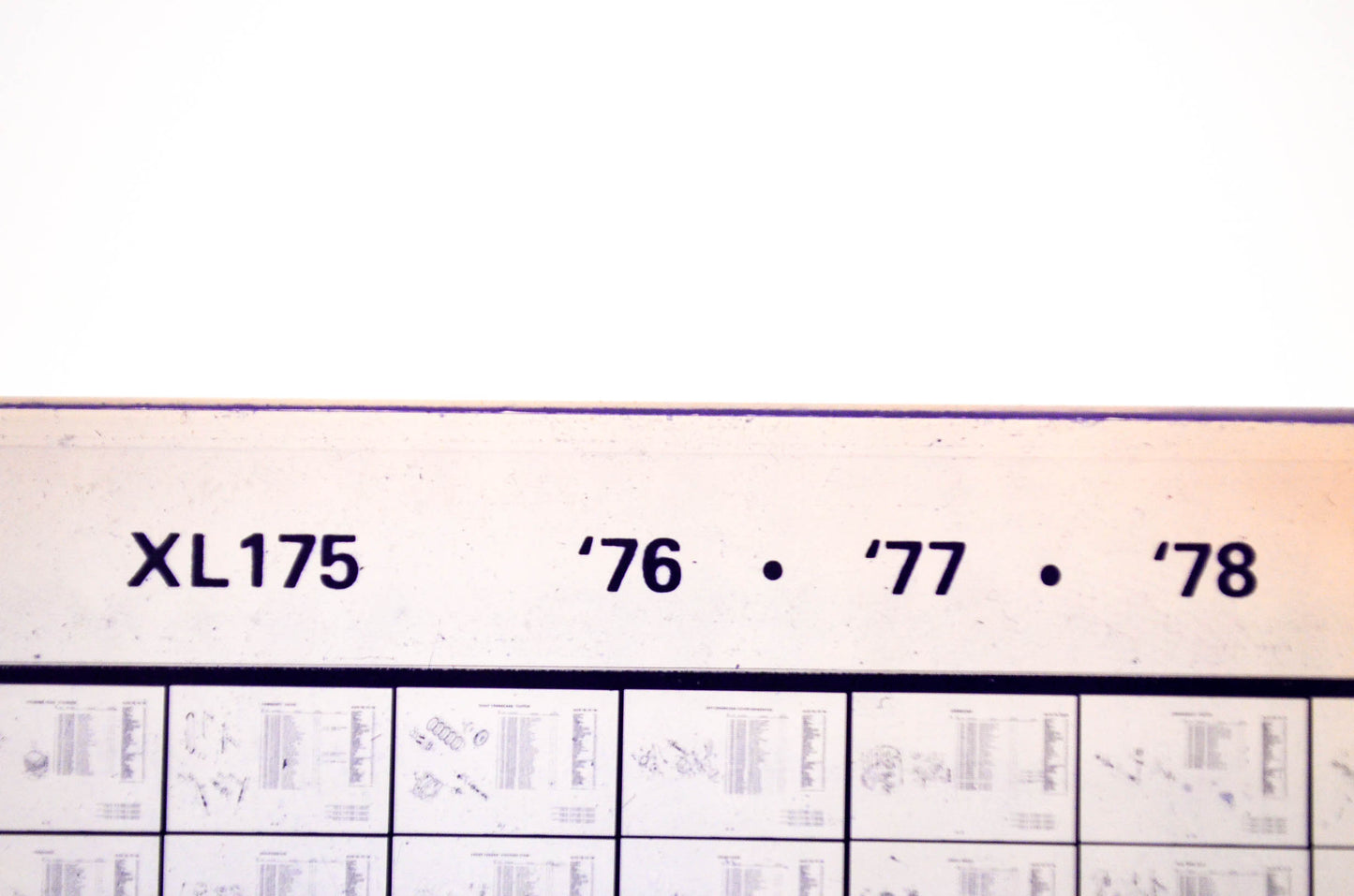 OEM Honda XL175 1983/October '76 - '78 Parts Catalog Microfiche