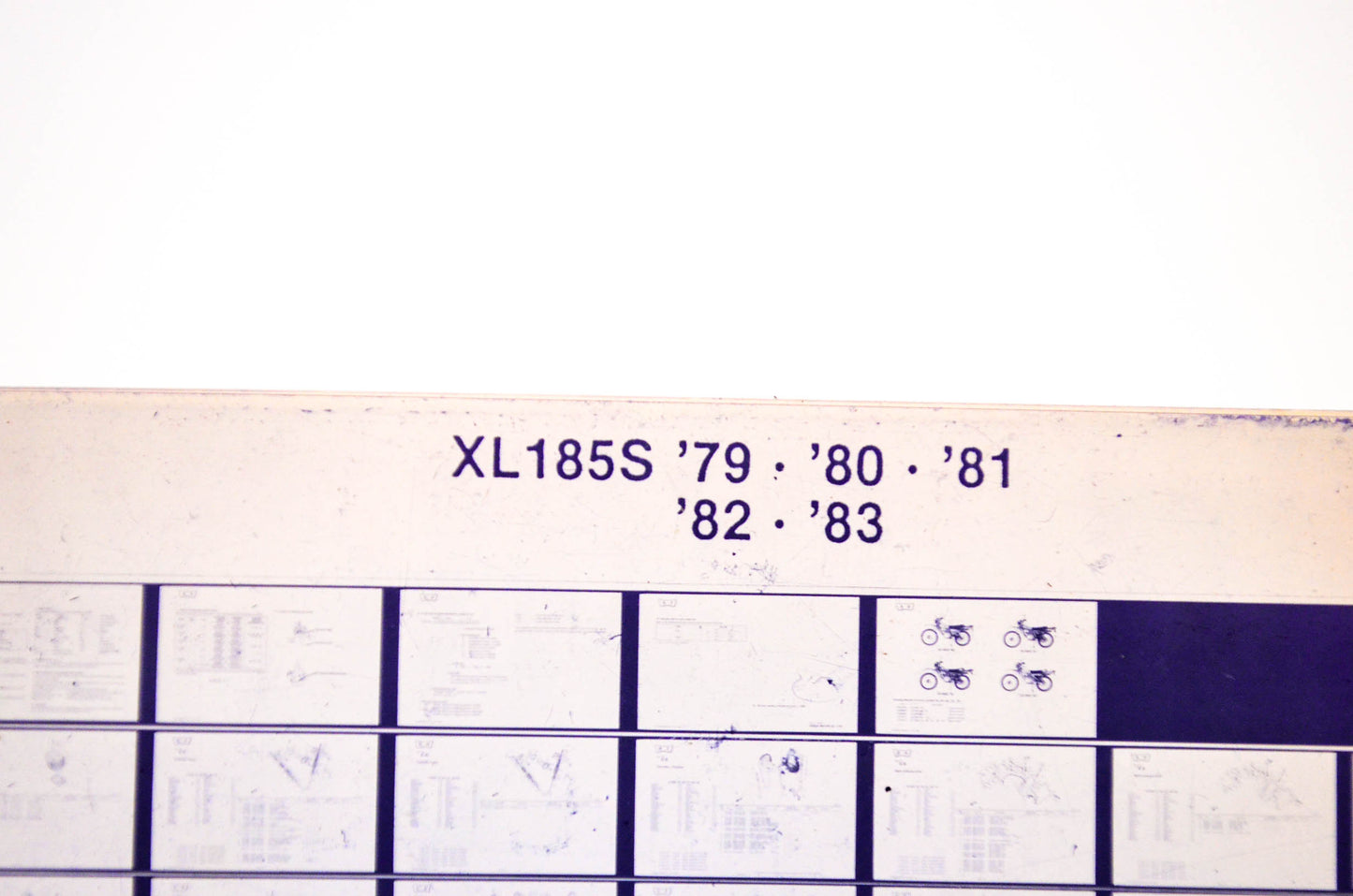 OEM Honda XL185S 1985/July '79 - '83 Parts Catalog Microfiche