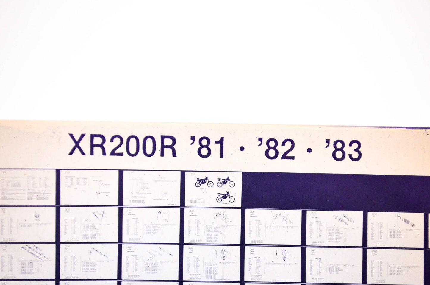 OEM Honda XR200R 1984/October '81 - '83 Parts Catalog Microfiche