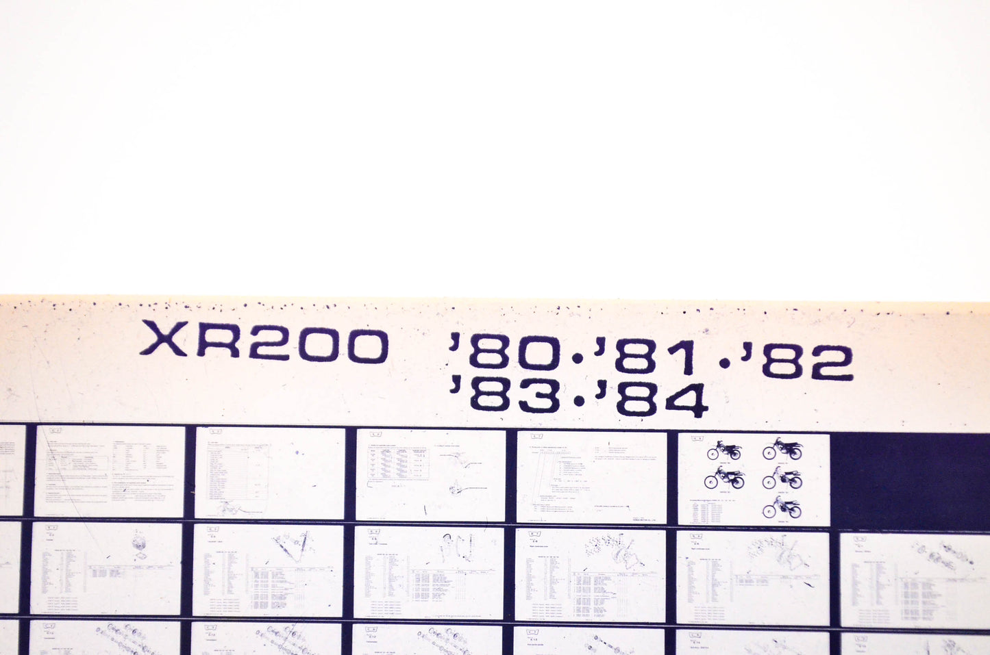 OEM Honda XR200 1984/February '80 - '84 Parts Catalog Microfiche