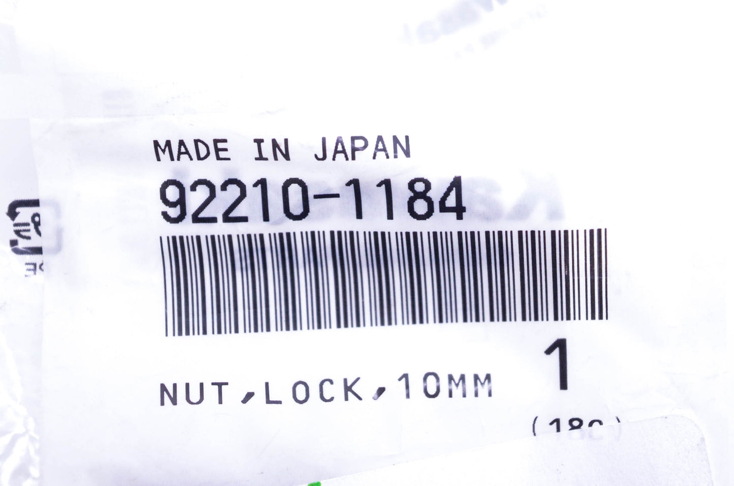New OEM Kawasaki 92210-1184 Lock Nut 10mm NOS