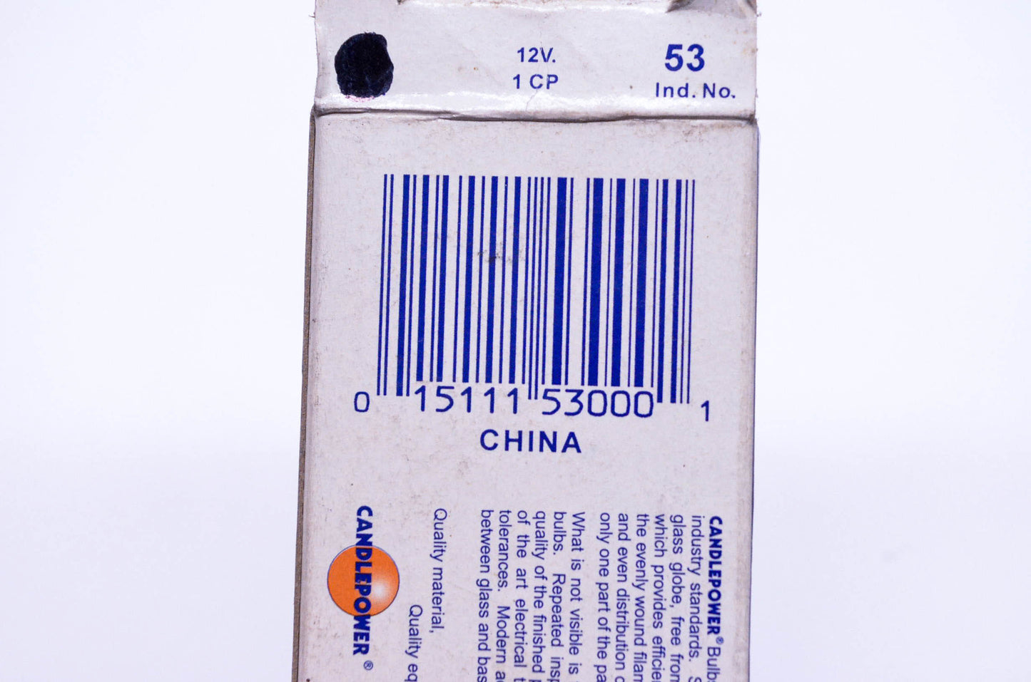 Candlepower 53 12v CP1 Miniature Light Bulbs Qty 7 NOS