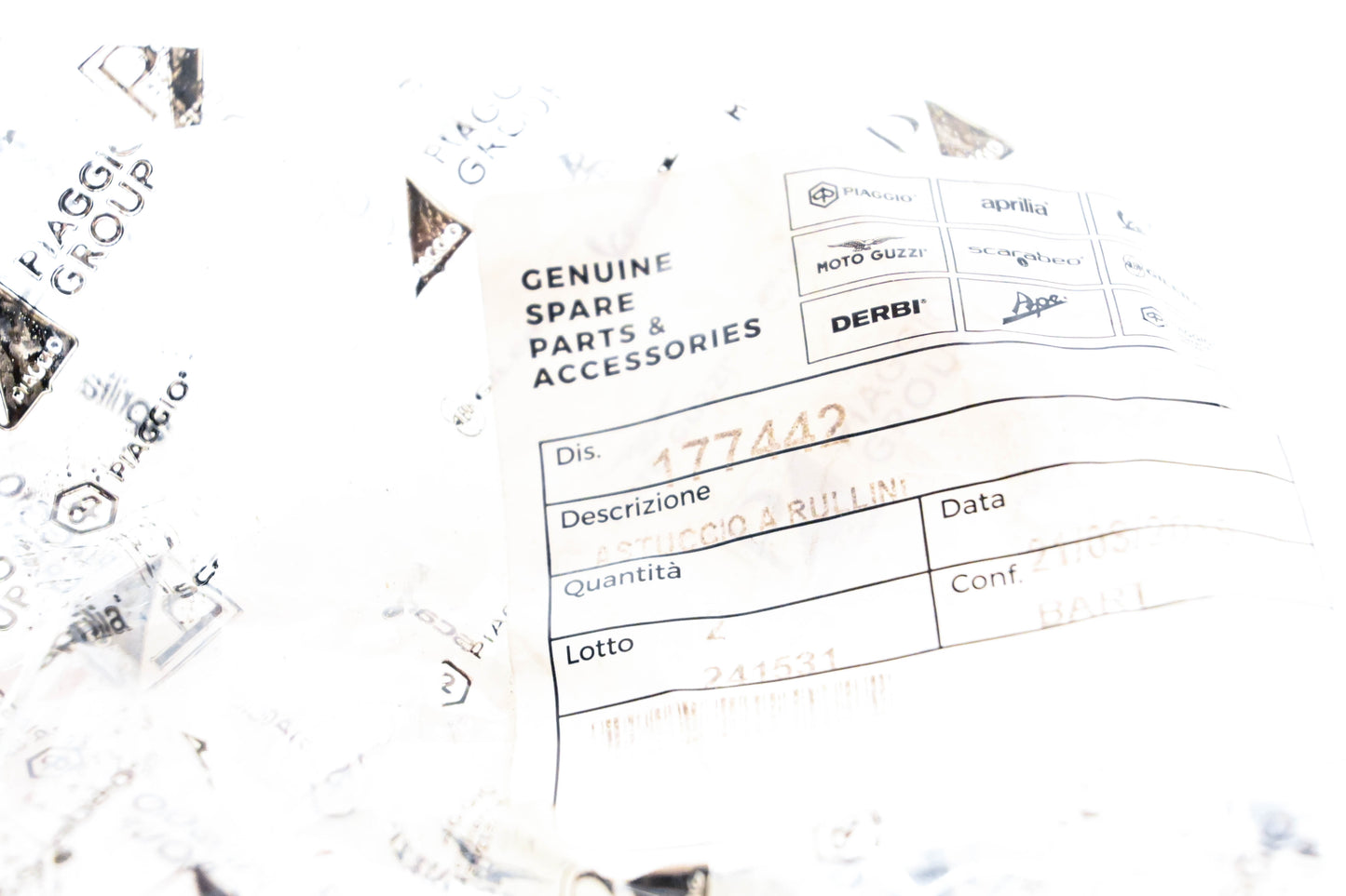 Piaggio 177442 Needle Bearing NOS