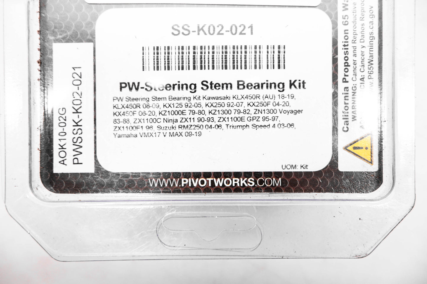 Pivot Works SS-K02-021, PWSSK-K02-021, AOK10-02G Steering Stem Bearing Kit NOS