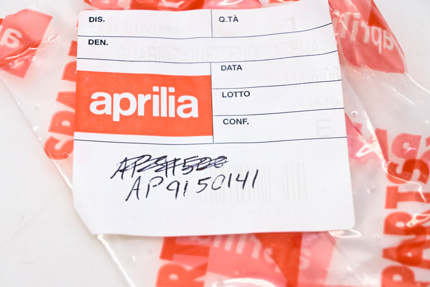 Aprilia AP9150141 Chain Tensioner Gasket NOS