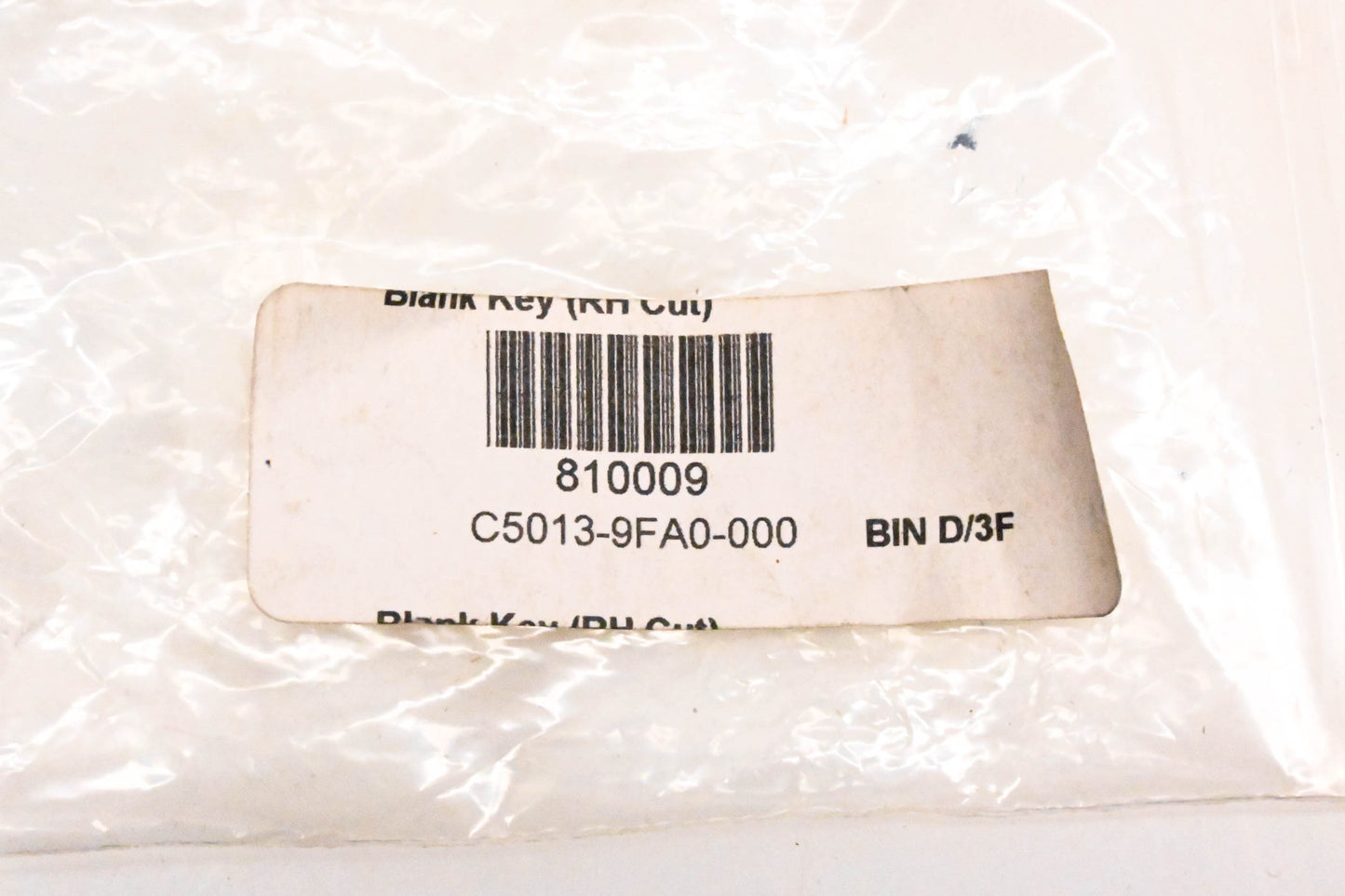 Eton C5013-9FA0-0000, 810009 Blank Right Cut Key NOS