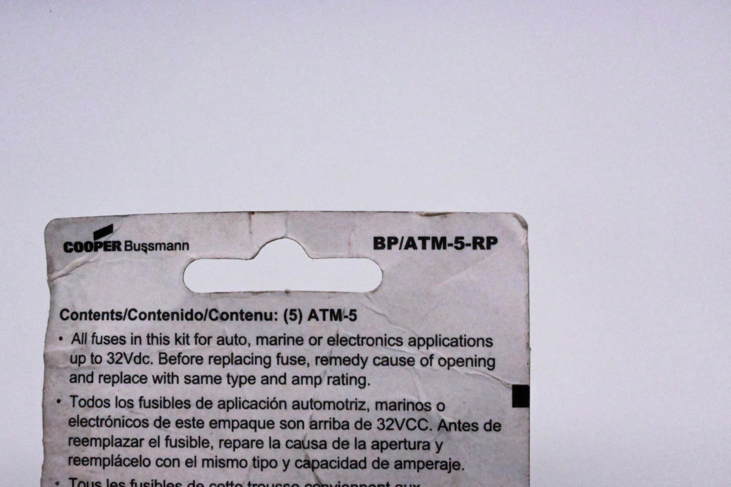 Bussman ATM-5, BP/ATM-5-RP 5A Blade Fuses Qty 5 NOS