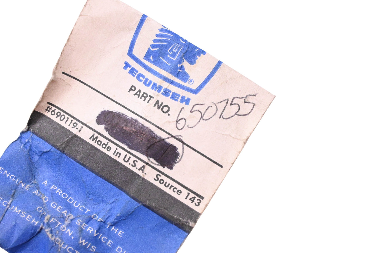 New OEM Tecumseh 650755 Bolt NOS