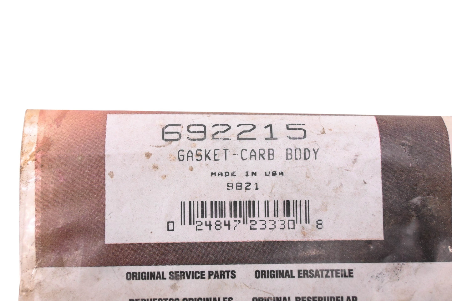 New OEM Briggs & Stratton 692215, 9821, 270268 Carburetor Body Gasket NOS