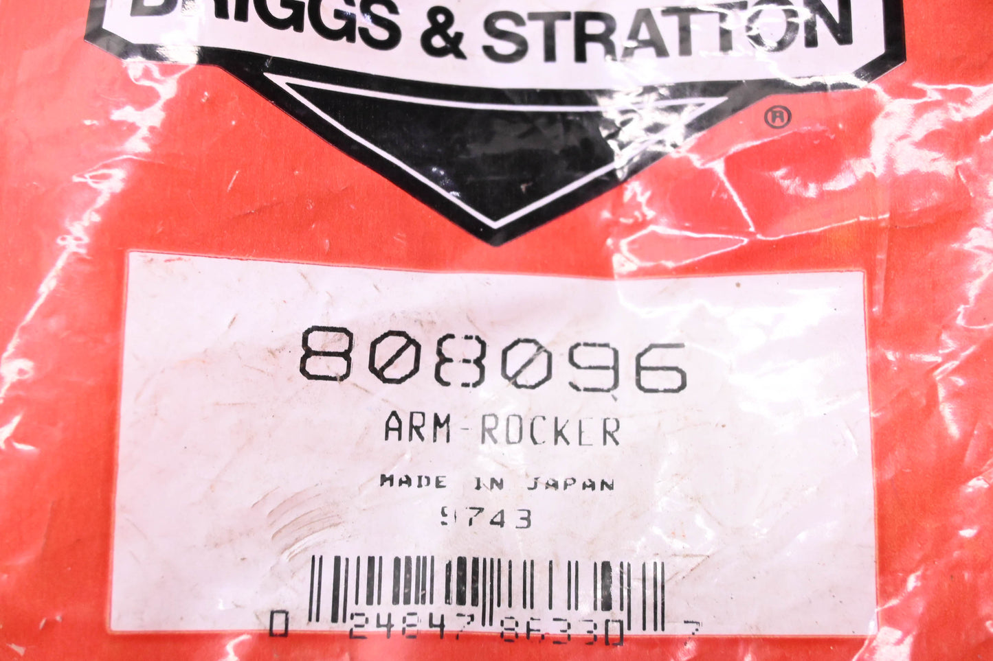 New OEM Briggs & Stratton 808096, 9743 Rocker Arm NOS
