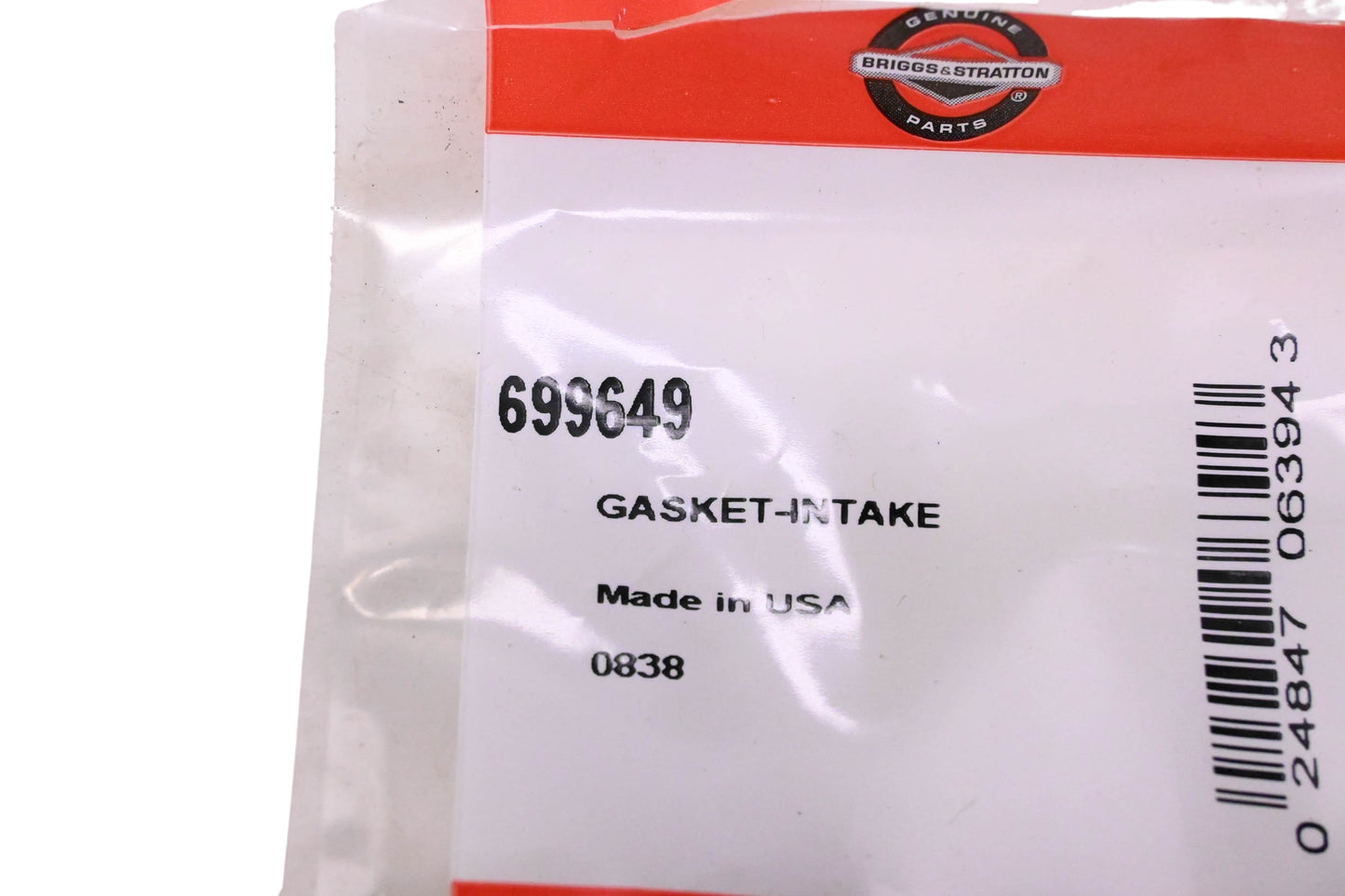New OEM Briggs & Stratton 699649 Intake Gasket NOS