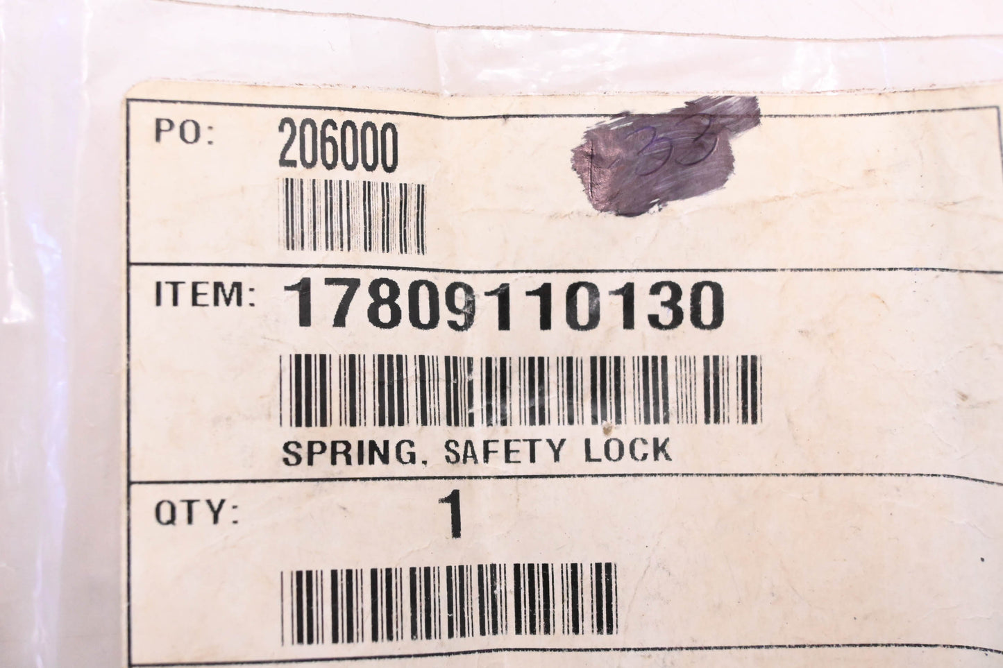 New OEM Echo 17809110130 Safety Lock Spring NOS