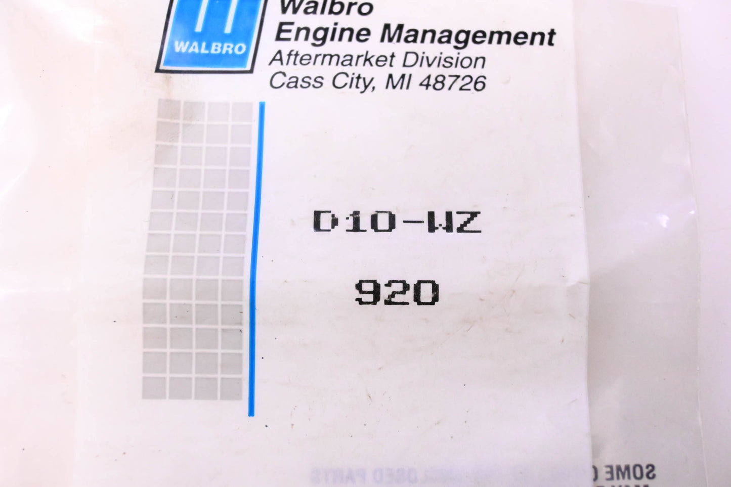 Walbro D10-WZ Carburetor Repair Kit NOS