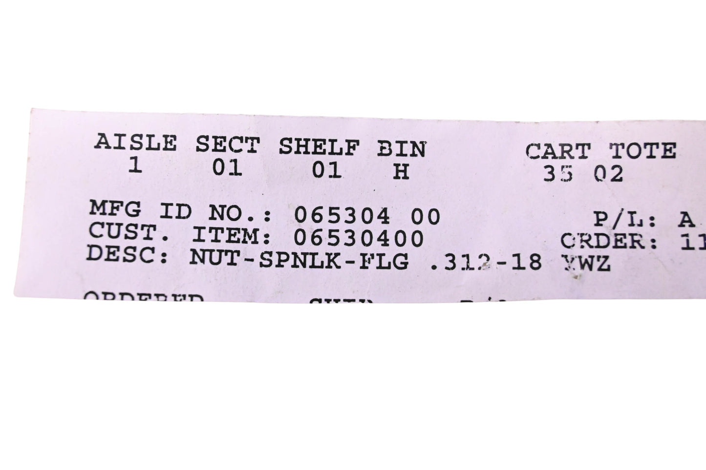 Ariens 06530400 Flanged Nut NOS