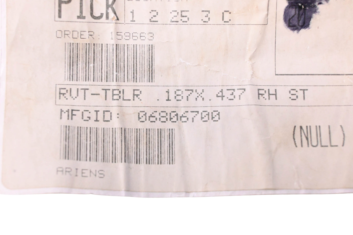 Ariens 06806700 Rivet .187 x .437 NOS