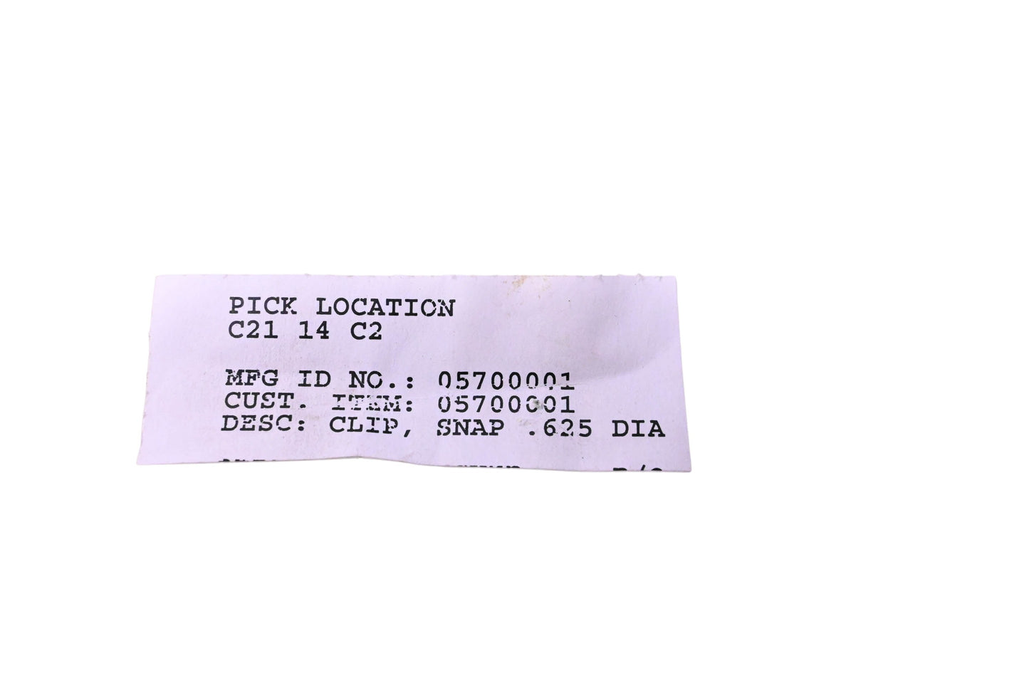 Ariens 05700001 Snap Clip NOS