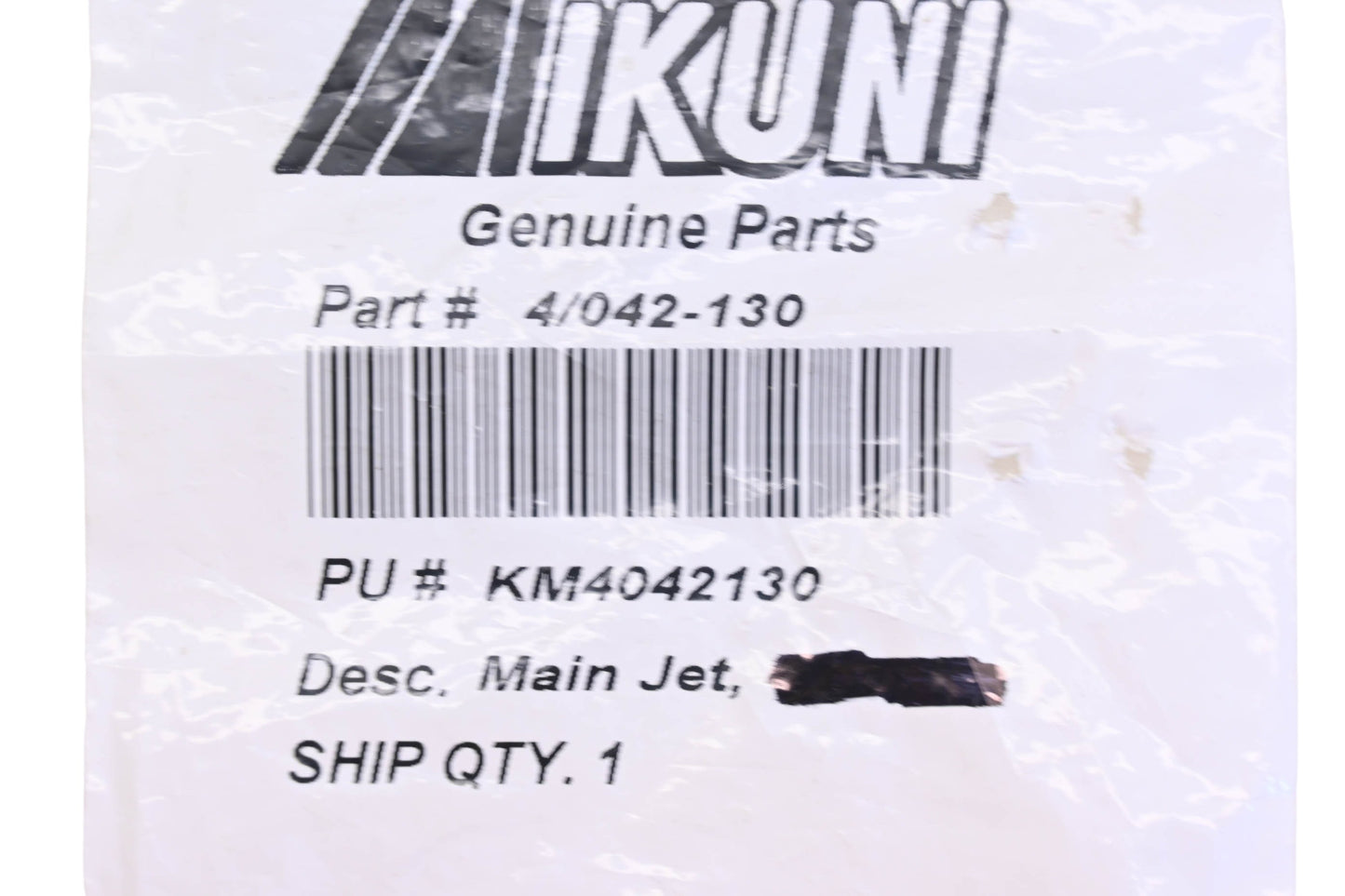 Mikuni 4/042-130, KM4042130 Main Jet #130 NOS