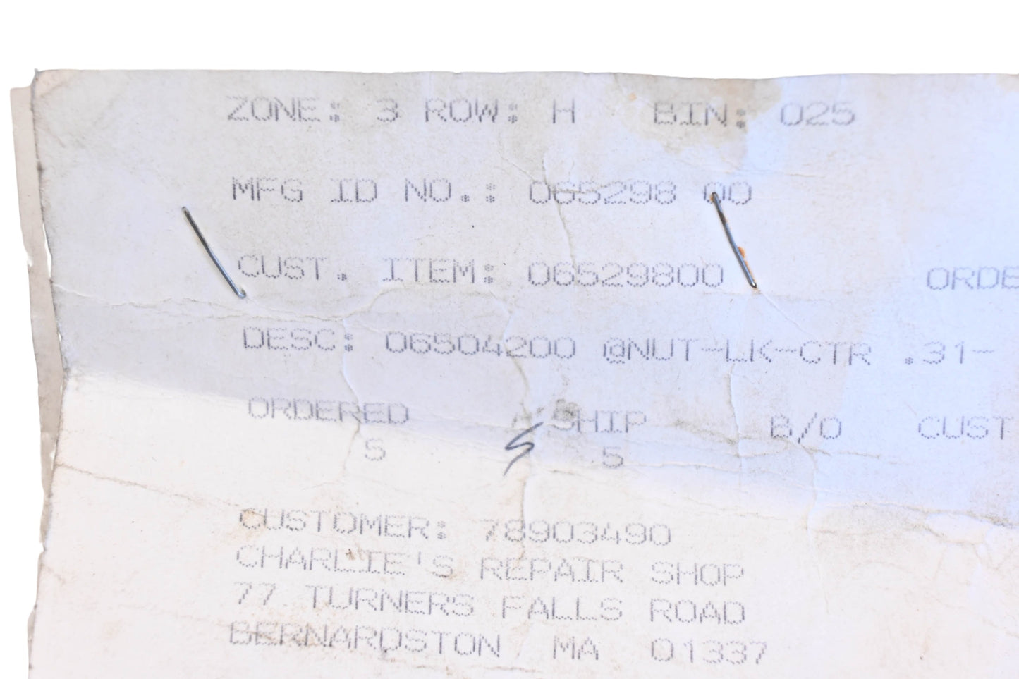 Ariens 06529800 Center Lock Nut NOS