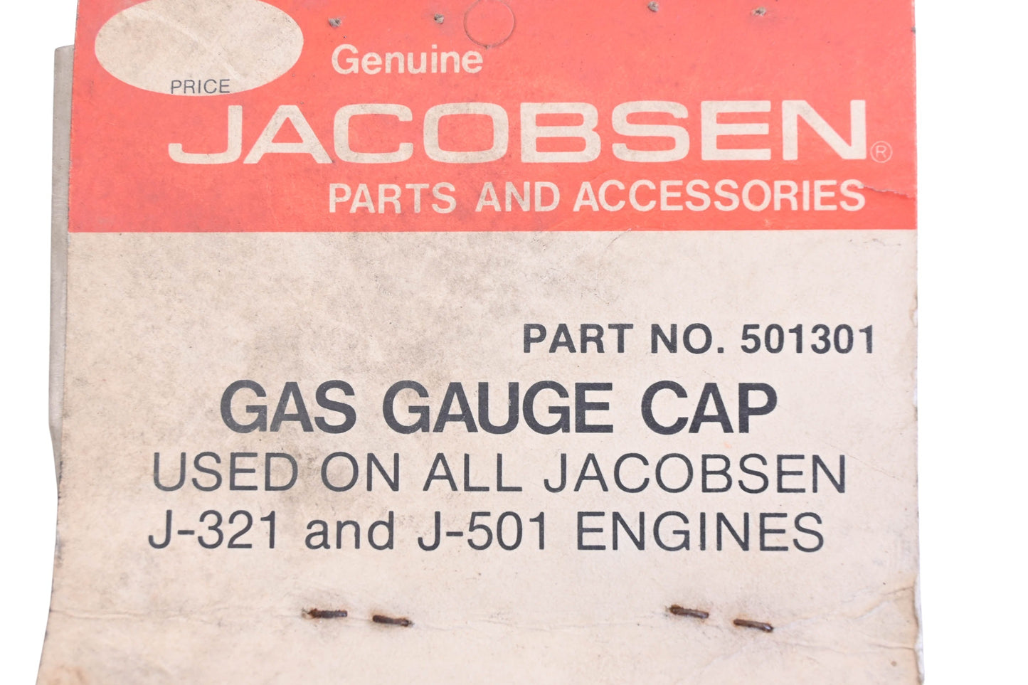 Jacobsen 501301 Gas Gauge Cap NOS