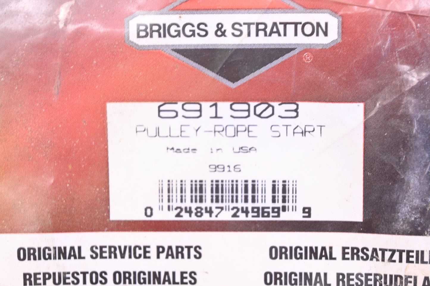 New OEM Briggs & Stratton 691903 Rope Starter Pulley NOS