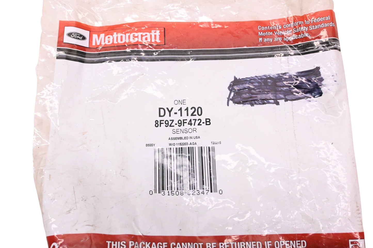 New OEM Motorcraft DY-1120, 8F9Z-9F472-B Oxygen Sensor Assembly NOS