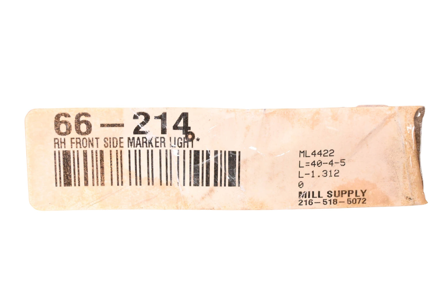 Mill Supply, Inc. 66-214 RH Front Side Marker Bulb Housing NOS